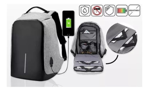 Mochila Antirrobo Con Puerto Usb Laptop Tablet