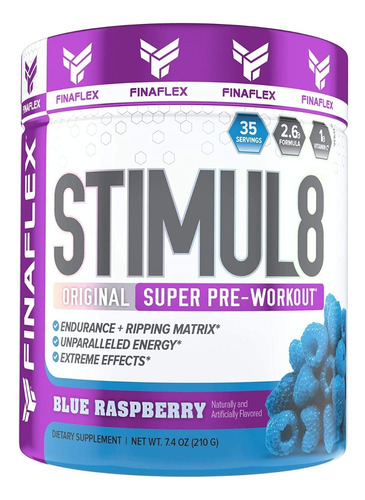 Stimul8 Super Pre-workout - 35 Serv - Blue Raspberry