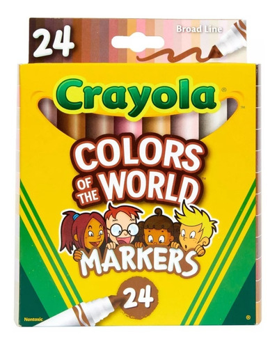 Marcadores Crayola Colores Piel Colors Aroun The Wolrd