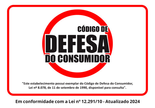 Livro Físico Código De Defesa Do Consumidor 2024 + Placa Adesiva - Editora Capri