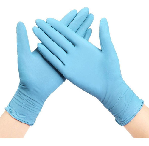 Imagen 1 de 6 de Guantes De Nitrilo Azul Tac Talla M