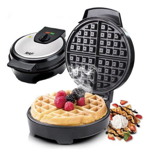 Waflera  Mini Maquina Hacer Waffles , Desayuno Cocina Color Negro