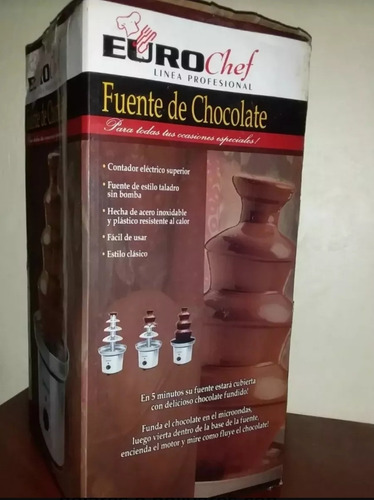 Fuente De Chocolate Profesional Eurochef De 4 Pisos