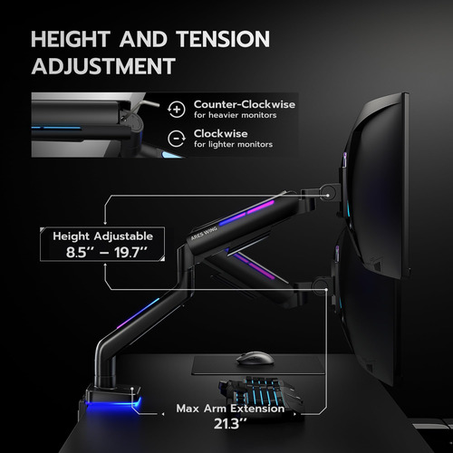 Brazo De Monitor Ultrawide Para Una Pantalla De Servicio Pes