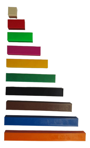 Regletas Plásticas Matemática 120 Piezas