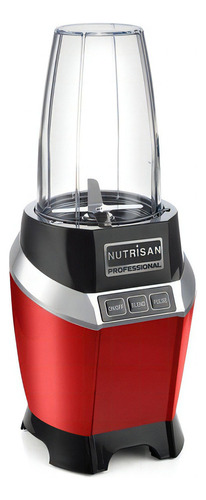Processador de alimentos vermelho e preto Nutrisan 1000 Watts