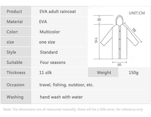 Capa Impermeable Reutilizable Eva