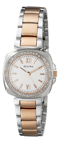 Bulova Womens 98r206 Diamond Gallery Reloj Analógico De Dos 