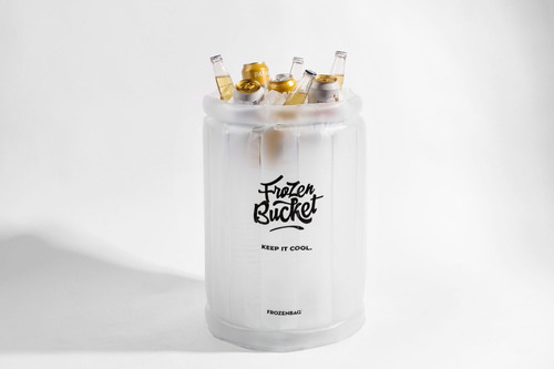 Imagen 1 de 3 de Frapera Inflable Frozen Bucket Bebidas Botellas-transparente