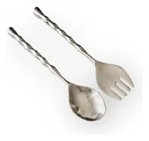 Comprar Set Cuchara Tenedor Cubiertos Para Servir Metal L