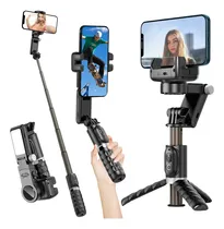 Comprar Estabilizador Imagem Câmer Celular Foto Surround De 360 Graus Extensível Cor Preta ,gimbal Estabilização Universal Para Smartphones Com Luz De Preenchimento Bluetooth Conectável Remotamente