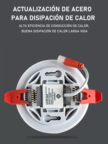 1 Unidades Lámpara Plafón Led De Techo10w/90mm,luz Cálida