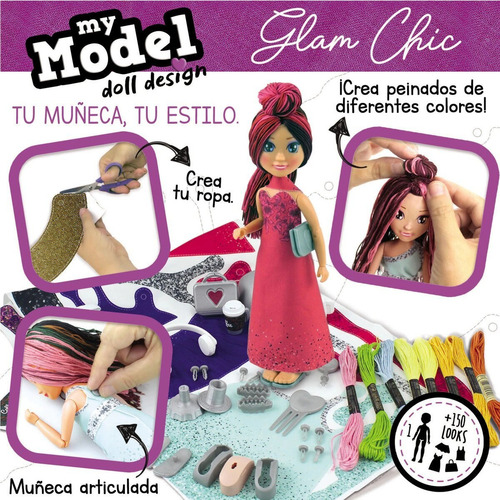 Imagen 4 de 6 de Juego My Model Doll Design Glam Chic Diseña Ropa Educa Atrix