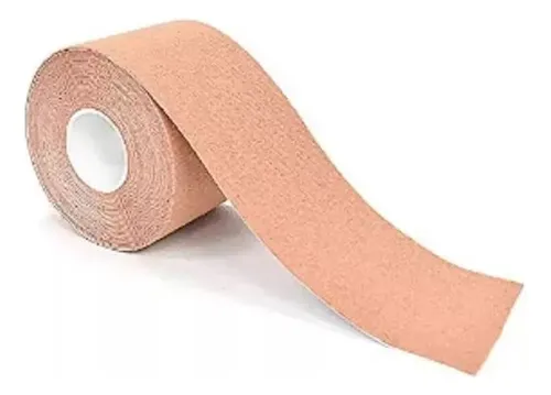 Cinta elástica de vendaje Kinésio de 5 cm x 5 m, kit con 3 pulgadas, color beige