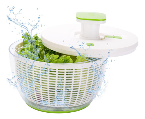 Brieftons Quickpush Salad Spinner: Lavadora De Verduras Gran