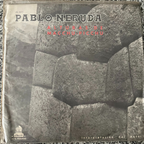 Vinilo Alturas De Machu Picchu Pablo Neruda Che Discos