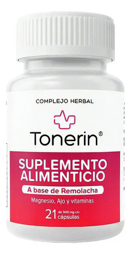 Tonerin Suplemento Alimenticio, Remolacha, Magnesio Y Ajo Vitamina B3 + E 21 Capsulas