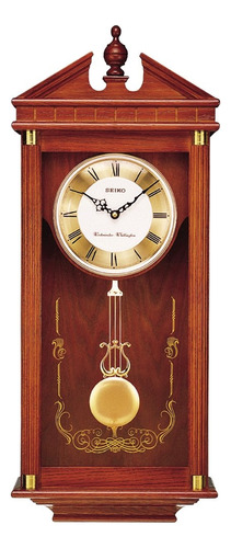 Reloj De Pared Pendulo Madera Tradicional 60cm.