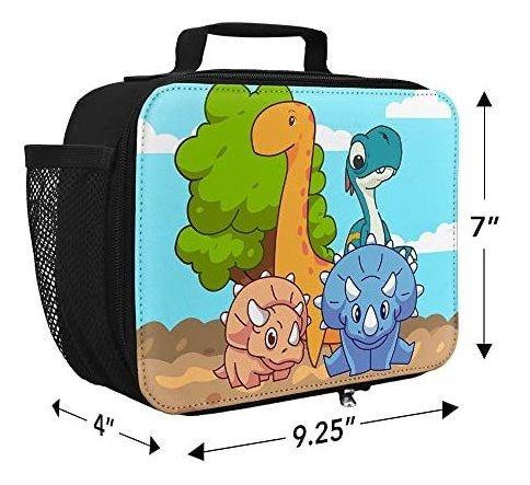 Imagen 5 de 7 de Adorable Dino Portrait Insulated Soft Sided Lunch Box With