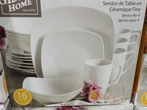 Vajilla de platos cuadrados blancos new arrivals