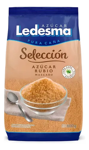 Azúcar Rubia Mascabo Ledesma De 800gr X6 Unidades Sin Tacc