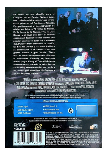 Trece Dias (thirteen Days) Kevin Costner Dvd Nuevo