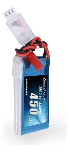 Gens Ace 7.4v 450mah 2s Lipo Bateria 25c/50c Con Jst Enchufe