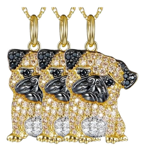 Cadena Elegantes De Mascotas, Mxnog-003, 3pzas, Coy Pug, Dor