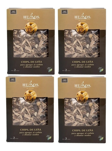 Imagen 1 de 9 de Set X4 Chips Astillas Leña Ahumar Humos 500g