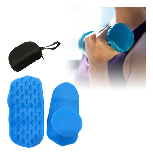 Arazos De Levantamiento De Pesas Grips De Gimnasio Azul
