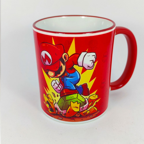 Taza Super Mario De 11oz, Con Bode Y Oreja De Color Rojo