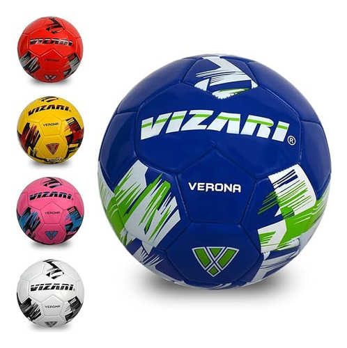Vizari 'verona' Soccer Ball Tención Para Niños Y Adultos (3,