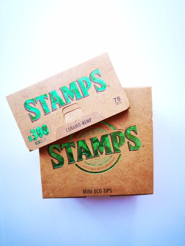 Caja De Filtros De Papel Cartoncitos X50 Tips Stamps + Block