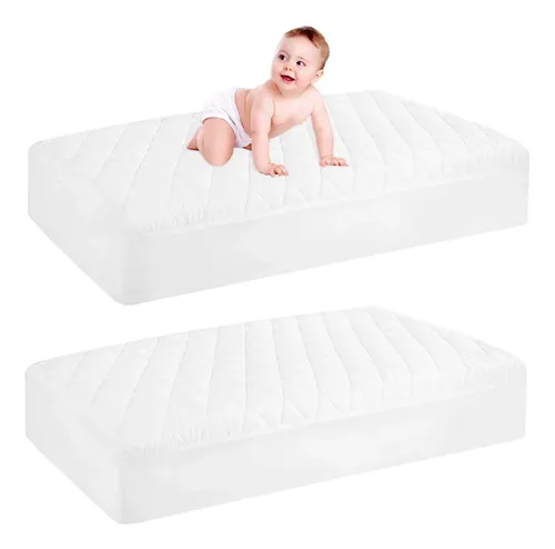 Protector Cubre Colchón Impermeable Cuna Bamboo Pack X 2