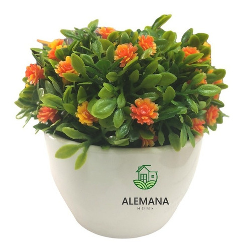 Imagen 2 de 5 de Flores Artificiales Con Maceta Centro De Mesa Decoración