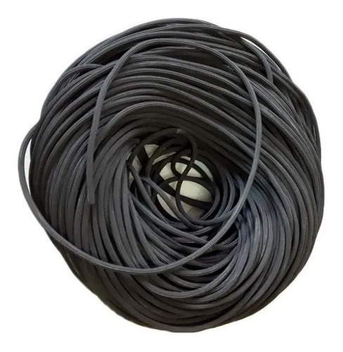 Cordón Cuerda Mosquitero 4,5mm X 100 Metros Gris/negro