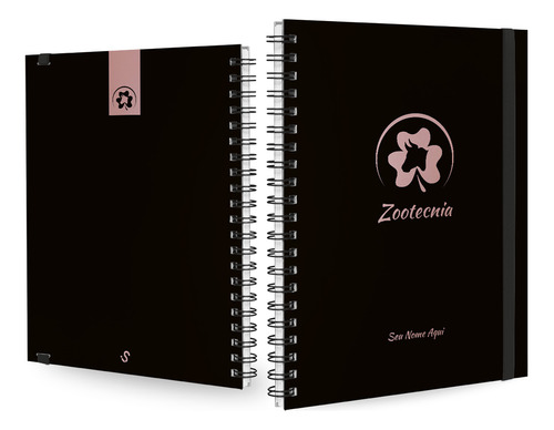 Caderno Universitário Plus Personalizado Profis. Rosê 100 F Cor Zootecnia