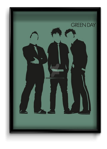 Cuadro Green Day M4 30x40 (marco + Lámina + Vidrio)