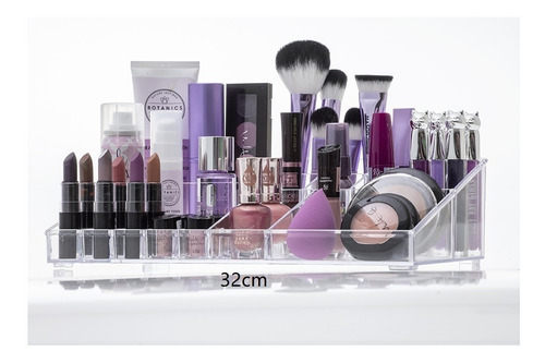 Imagem 2 de 3 de Organizador Maquiagem Caixa Acrílico 32 Cm Perfumes Batom