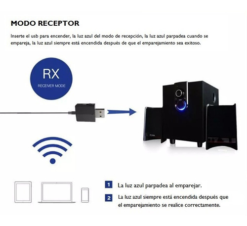 Imagen 3 de 5 de Transmisor Y Receptor Audio Realtec Bluetooth 5.0