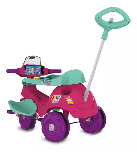 Triciclo Motoca Zootico Passeio E Pedal Infantil