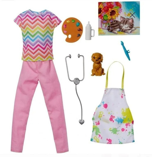 Imagen 4 de 10 de Muñeca Barbie Con 8 Sorpresas Profesiones Yo Quiero Ser
