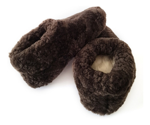 Pantuflas De Oveja Cafe Tallas Adulto 