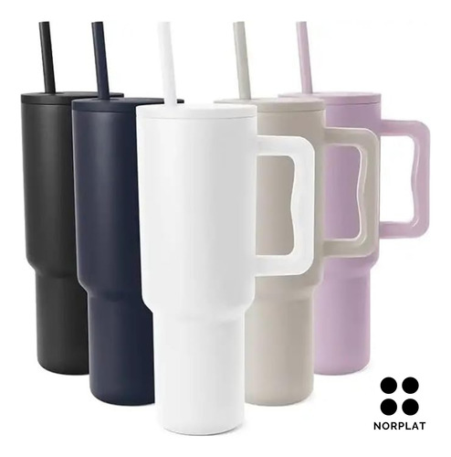 Norplat Tumbler 1180ml Vaso Térmico 40oz 1180ml Con Bombilla