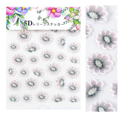 Adesivo De Unhas U 5d Foil Nail Flower Series Art Transfer S