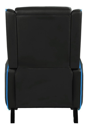 Imagen 4 de 4 de Silla de escritorio Cougar Ranger gamer negra y celeste con tapizado de cuero sintético