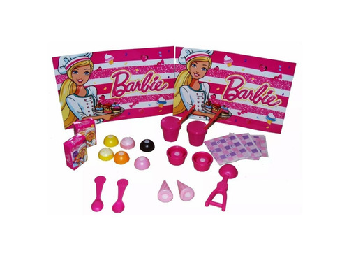 Set De Comiditas Barbie Heladeria Miniplay Lelab 7232