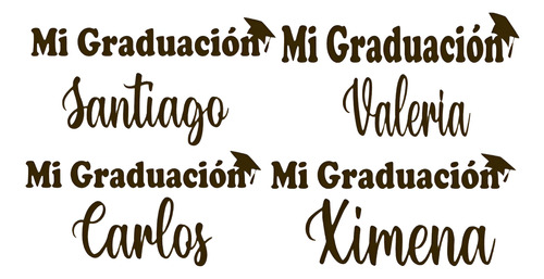 24vinil Decorativo Personalizado Mi Graduacion Nombres 14*8c