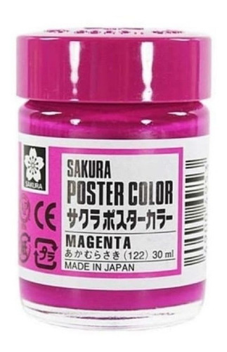 Tempera Profesional Sakura Poster Color 30ml-varios Colores Color Magenta