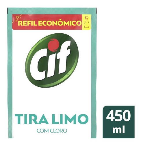 Limpador Cif Tira Limo Com Cloro 450 Ml Refil Econômico